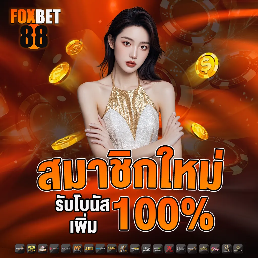 FOXBET88 สมาชิกใหม่ รับโบนัสเพิ่ม 100%